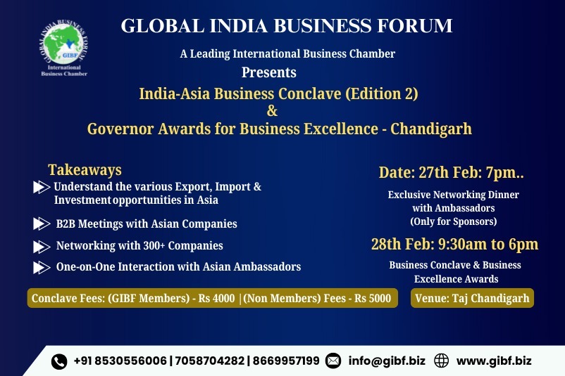 Upcoming Events 2025 - India Asia Business Conclave and Business Excellence Award Ceremony (2nd Edition)