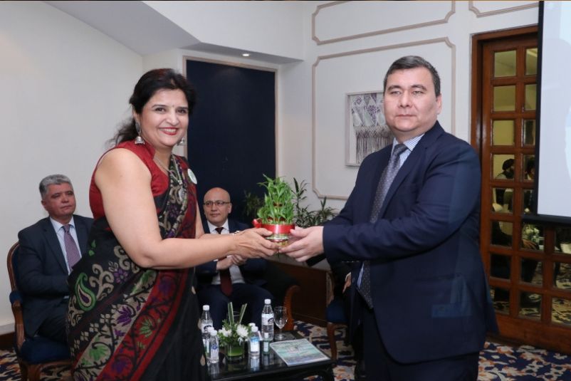 Leaders and guests attending GIBF’s India-Uzbekistan business meet