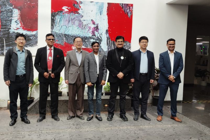 Chinese officials at Chakan Industrial Area