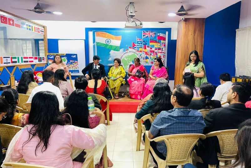 gibf-past-event-international-women-day-2024-jitendra-joshi-deepali-gadkari-hon-lila-poonawalla-and-the-guest-of-honour-all-person-present-function