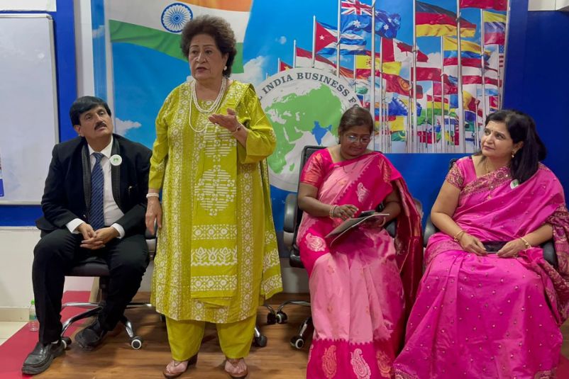 gibf-past-event-international-women-day-2024-jitendra-joshi-deepali-gadkari-hon-lila-poonawalla-and-the-guest-of-honour-speech