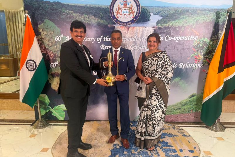 GIBF President Dr. Jitendra Joshi present at Guyana National Day Celebrations