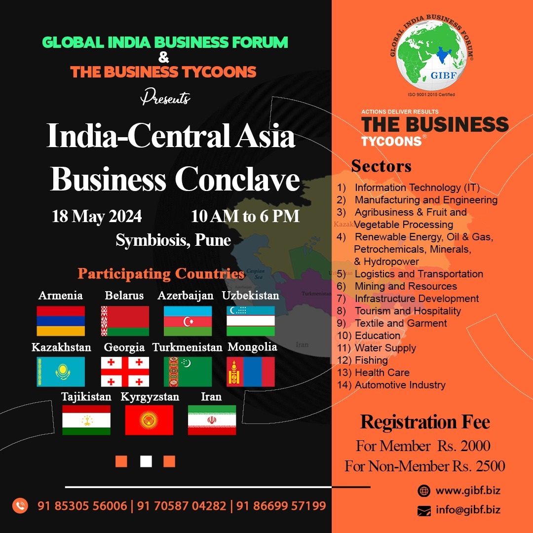 Global India Business Forum’s India Central Asia Business Conclave Post