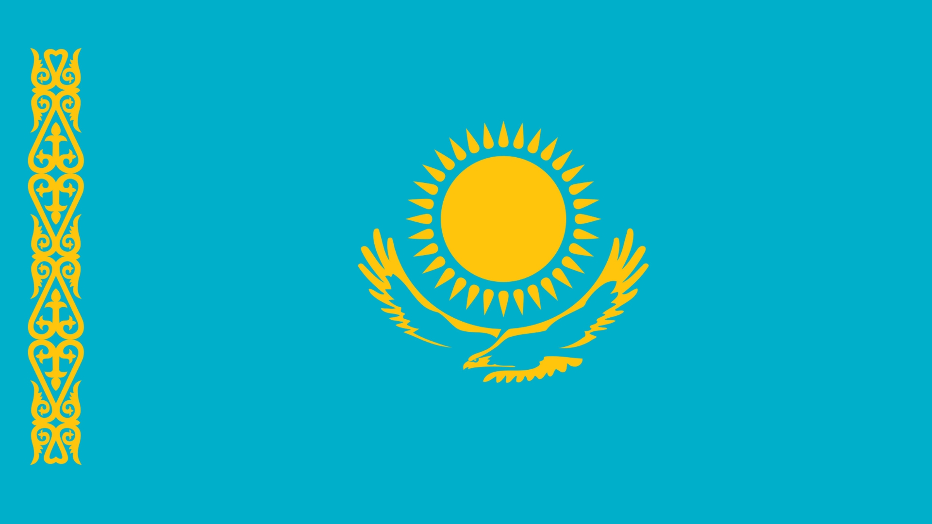 Celebrating with Latin Countries - Kazakhstan Flag