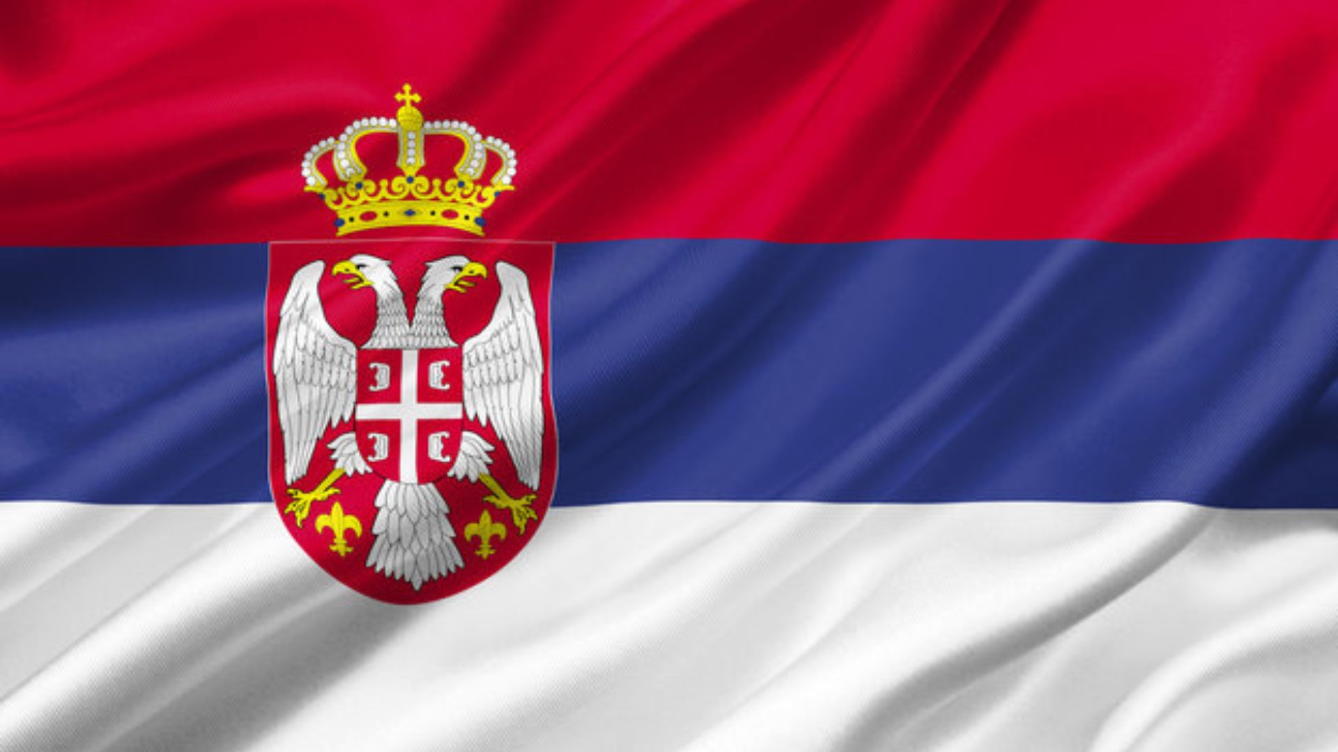 Celebrating with Asia & Europe Countries - Serbia Flag