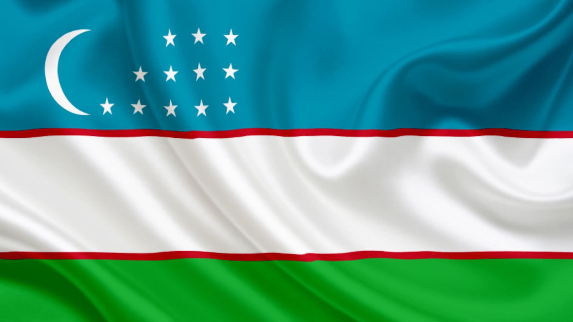 Celebrating with Central Asia and East Europe Countries - Uzbekistan Flag