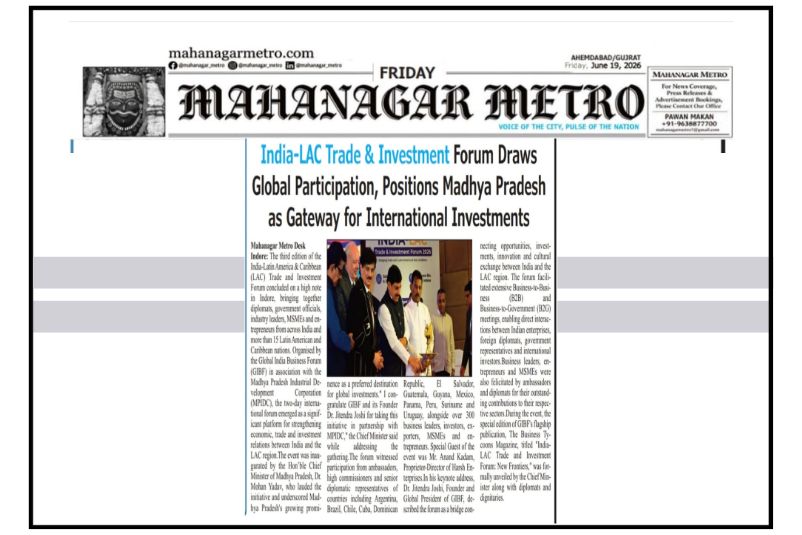 Mahanagar Metro English - India-LAC Trade and Investment Forum 2026 coverage