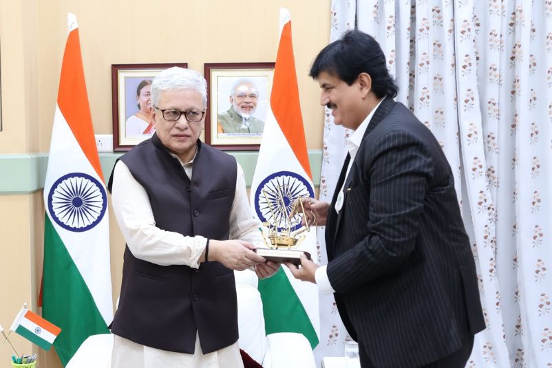GIBF Prestigious Members - GIBF team with Dr. Jitendra Joshi & Deepali Gadkari meeting Haryana Governor Shri Bandaru Dattatreya, Jan 29, 2025